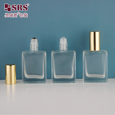 Quadrado parede espessa óleo essencial de luxo vidro de amostragem em rolos 15 ml