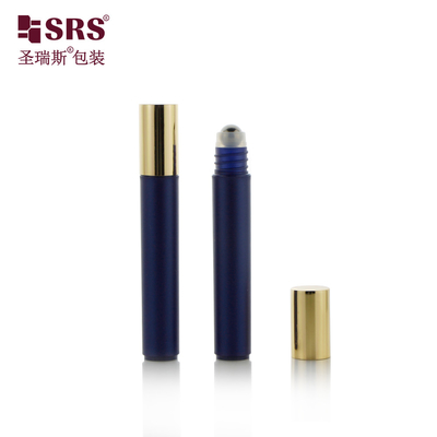 8 ml cilindro de plástico PP reciclável de alumínio tampa de aço bola de massagem creme para os olhos rolo em garrafa