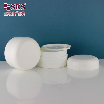 Injecção redonda de plástico branco PP PCR disponível Creme cosmético 120g frasco
