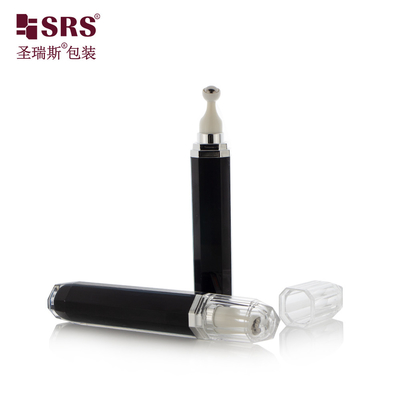 Pintura de parede dupla acrílica de luxo de cor personalizada Creme de massagem para olhos em rolo de garrafa preto