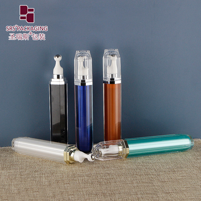 20 ml de soro de olho de massagem de rolos de bola de aço garrafas de personalização de luxo rolos em garrafas de aplicador