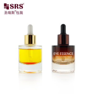 30 ml de 1 oz de perfume cosmético vazio, soro de vidro, frasco de gotejar com pipeta