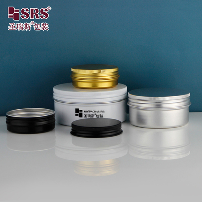 50g 100g 200g 250g Creme de cuidados com a pele vazio Máscara de cabelo frasco cosmético prateado