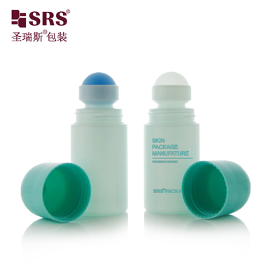 Embalagem Cosmética Vazia de Plástico de 60 ml Deodorante para Cuidados da Pele Gel PP Roll On Bottle