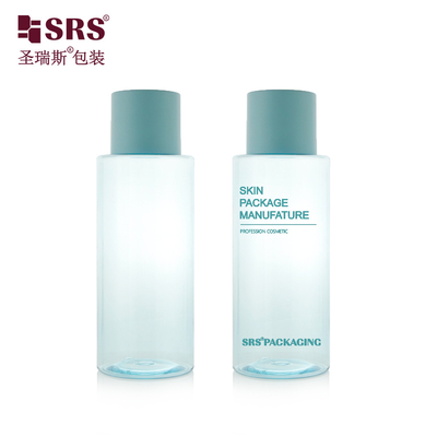 300 ml Toner de cuidados com a pele plástico semitransparente embalagem PET Botão cosmético