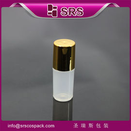Fornecedor de embalagens SRS 3 ml de bola de metal, garrafa de plástico com tampa metalizada em ouro