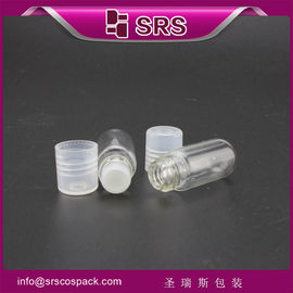mini rolo transparente de 3 ml em frascos de vidro cosméticos
