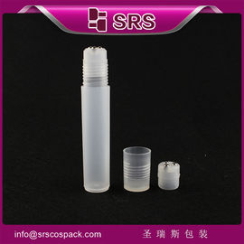 SRS venda a quente 12 ml garrafa de plástico bola de rolos com três bolas de metal para massagem facial