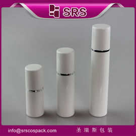 SRS fabricado na China venda por atacado cilindro forma material PP 15ml 30ml 50ml garrafa de bomba sem ar