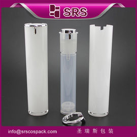 frasco cosmético sem ar, elegante 15ml 30ml 50ml frasco de bomba de loção
