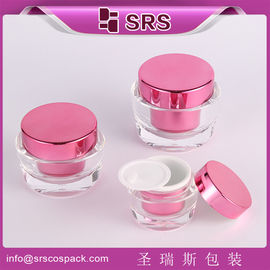 Fornecedor de frascos cosméticos acrílicos para cuidados com a pele de 15 ml, 30 ml e 50 ml
