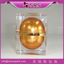 J059 frasco plástico transparente de forma quadrada de 30 ml 50 ml