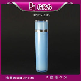 SRS venda por grosso de luxo acrílico garrafa vazia de plástico 120 ml embalagem quadrada branca para toner