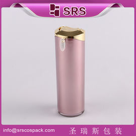 SRS 2015 amostras grátis grosso plástico cosmético rosa redondo frasco de loção acrílica vazia