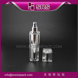 frasco de loção transparente L054 15 ml 30 ml 50 ml frasco de plástico de creme de 100 ml com bomba