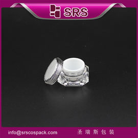 J060 frascos cosméticos em forma de diamante branco
