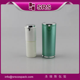 A021 15 ml 30 ml 50 ml de pintura de cor verde, garrafa de bomba sem ar, garrafa de creme de fabricação