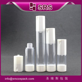 TA021 15 ml 30 ml 50 ml frasco de bomba sem ar de cor branca para loção