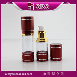 China fornecedor fabricação alumínio vermelho garrafa sem ar para soro