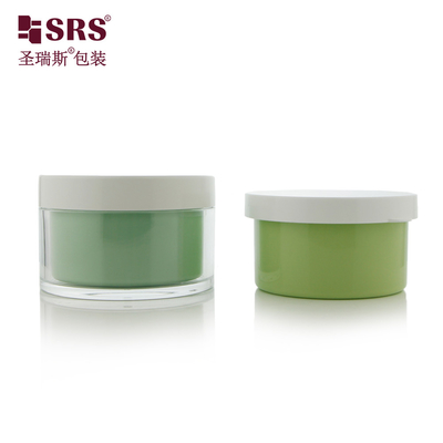 Embalagem de plástico vazio de gel facial para cuidados com a pele 50ml 100ml 120ml frasco de luxo de creme de parede dupla cosmético
