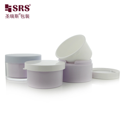 Embalagens plásticas redondas únicas 50 ml 100 ml 240 ml Embalagens vazias para frascos de esfregar o corpo