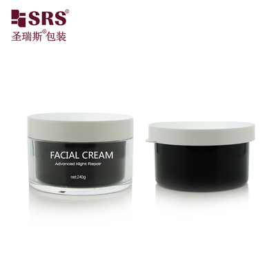 Creme facial plástico vazio manteiga corporal cerâmica colorida cosméticos substituíveis frasco luxo 50g