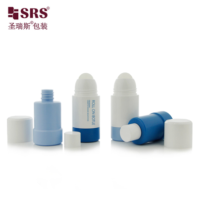 PP PCR Material reciclado de estilo substituível Roller Deodorante Gel Rolo Em garrafa de plástico 50ml