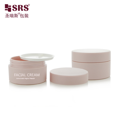 15g 80g Forma redonda PET plástico PCR Material reciclado Creme facial Cosmético PET Jar