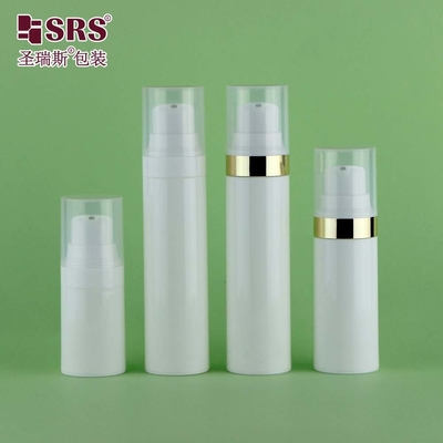 30 ml 50 ml Luxury Elegante PCR PP Material ecológico Pasta de dentes Garrafas de bomba sem ar Garrafa de 15 ml