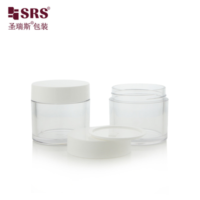 15g 30g 50g 70g 80g 100g Forma redonda Cor personalizada Creme facial frascos de PET frasco com tampa de plástico