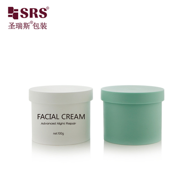 100g Single Wall Plastic PP Cosmetic Packaging Container Injection Jars de creme corporal de cor personalizada
