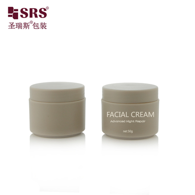 50 g 100 g Frigorífico de parede dupla PCR Eco-friendly Reciclado Cuidados com a pele PP Cosmético Creme Jar