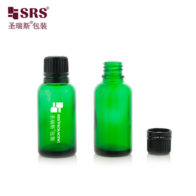 Óleos de massagem cosméticos vazios Tipo de parafuso de tampa resistente a crianças com garrafas de vidro para óleo
