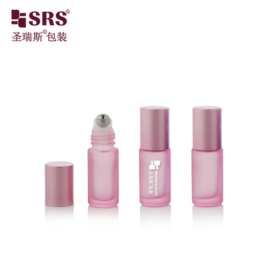 5 ml Carinhosas Bolas de Ferro de Rolha Vazia Perfume Botalhas de Óleo Essencial Rolo em Garrafa de Vidro