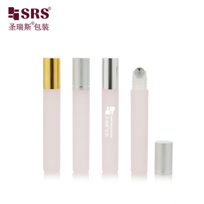 8 ml de frasco translúcido rosa semitransparente de plástico PP para olhos com gel de rolos