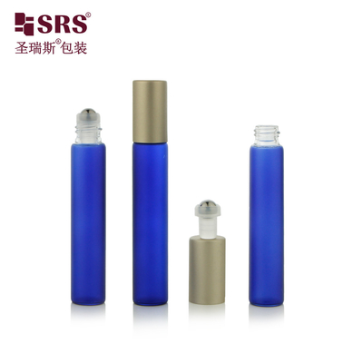 8 ml de vidro redondo transparente aplicador cilindro bola de rolos rolos frasco de perfume