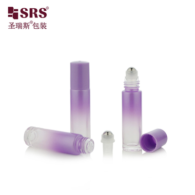 Pintura personalizada Cor Gradiente Rolo de vidro vazio em garrafas de rolos sem vazamento Óleo essencial 10ml