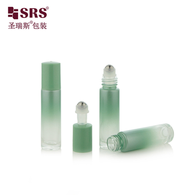 Embalagem de garrafa de vidro vazia de forma redonda de 10 ml para óleo essencial em rolos de fragrância