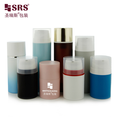Round Snap On Style PP PCR Material reciclado cor personalizada 150ml garrafa de bomba sem ar