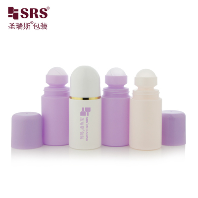 60 ml Botão redondo de desodorante para injecção em PP sólido branco PCR reciclado Eco-friendly Roller Ball