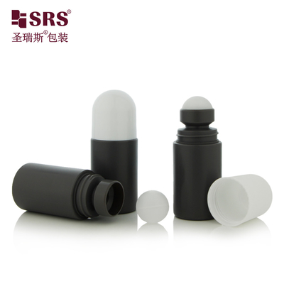 60 ml Embalagem Cosmética Vazia PP Sem Fugas Botella Redonda de Gel Desodorante Com Rolo Em Bola