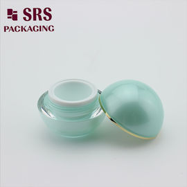 J010 frasco de creme acrílico de parede dupla verde claro, vazio SRS 15g 30g 50g