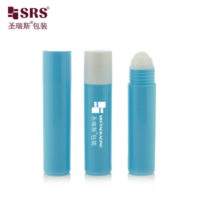 30 ml de frasco de bola de rolos vazio de forma redonda para soro capilar com rolo de massagem