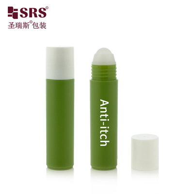 Material de plástico de qualidade alimentar Rolo de cosmético vazio em garrafa 30 ml soro capilar com rolo de massagem