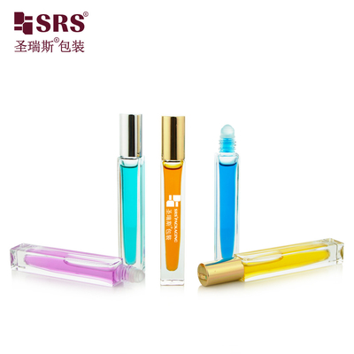 Forma Quadrada Garrafa de Perfume de Óleo de Aplicador de Vidro em Rolo de 10 ml