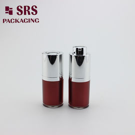 Fabricante de garrafas sem ar A020 garrafa de 15 ml pintada de vermelho acrílico