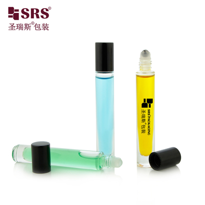 10 ml de vidro em forma redonda, vazio, de fundo espesso, claro, sem fugas, garrafas de óleo essencial