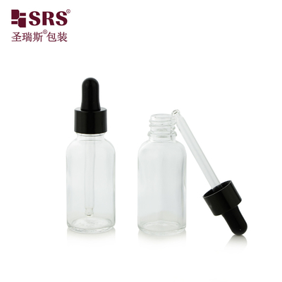 30 ml Claro Cor de estoque Entrega Rápida Pronto para Envio Garrafa Redonda de Vidro