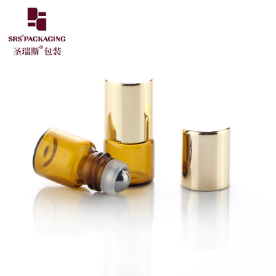 BLP-1ML Applicador de rolos de vidro garrafa cilindrica para armazenamento elegante e sustentável