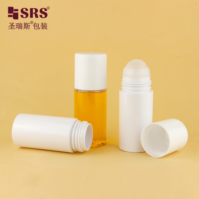 PET43 130ML 170ML PET de grande capacidade plástico personalizar cor redonda PCR reciclado rolo em garrafa para gel de desodorante